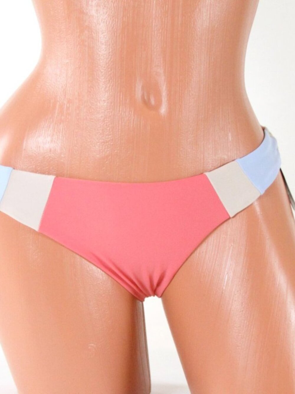 Hula Honey Juniors' Colorblocked Cheeky Hipster Bikini Bottoms NWT Size XL - Picture 5 of 6